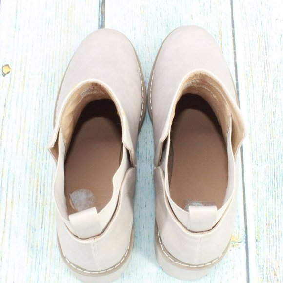 Dolce Vita Rango Cream Suede Slip On Chelsea Wedge Ankle Boots Size 9.5 - Picture 7 of 9